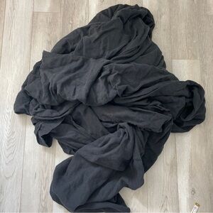 Pure Luxury Linen Duvet Cover Black (king) natural breathable bedding heavyweigh